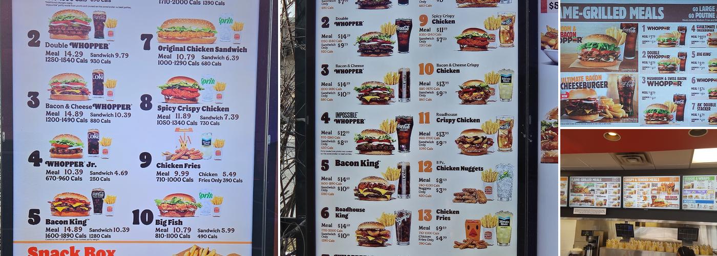 Burger King Menu