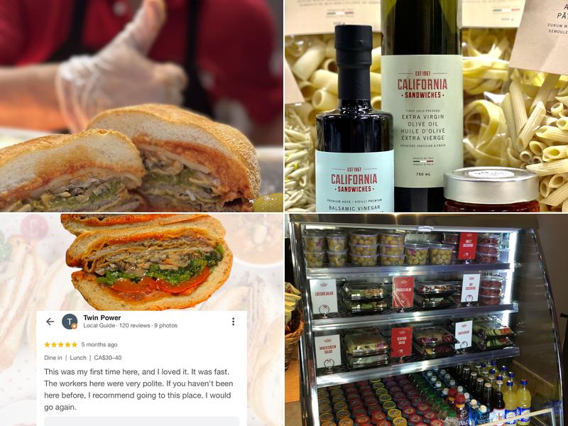 California Sandwiches Menu