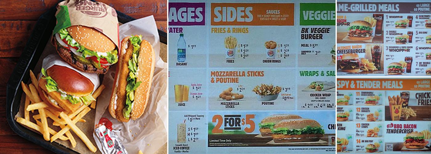 Burger King Menu