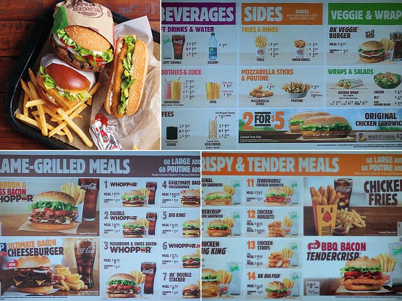Burger King Menu