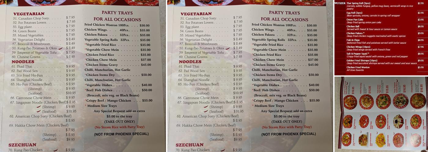 Phoenix Menu