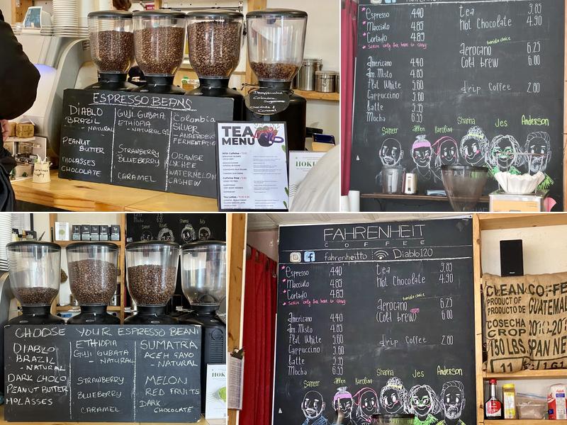 Fahrenheit Coffee Menu