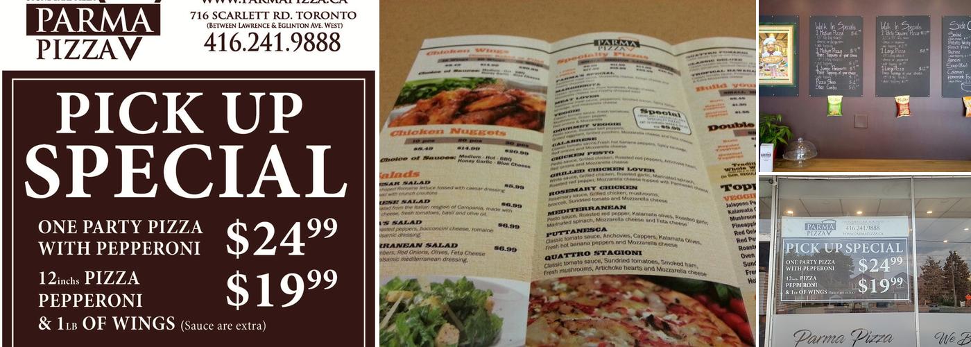 Parma Pizza Menu