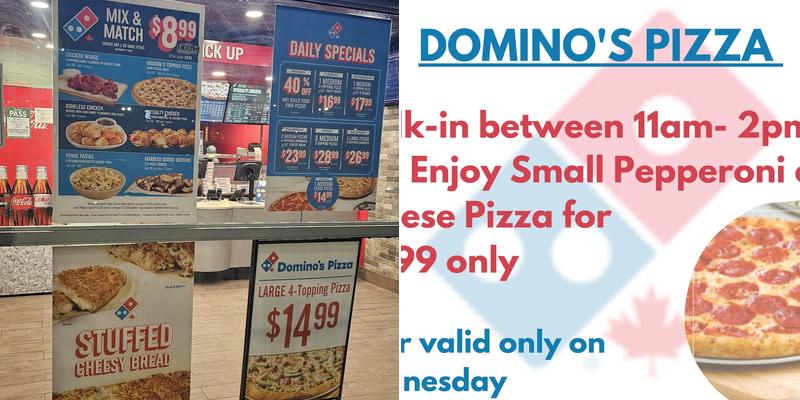 Domino's Pizza Menu