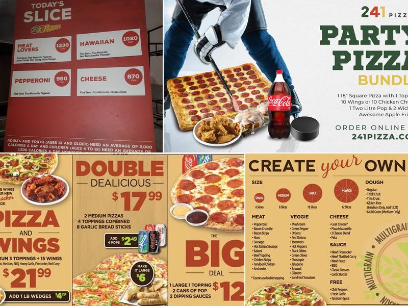 241 Pizza Menu