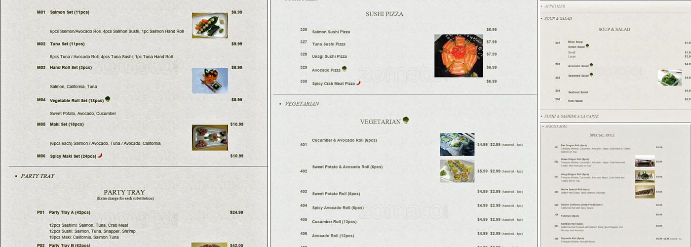 Sushi House Menu