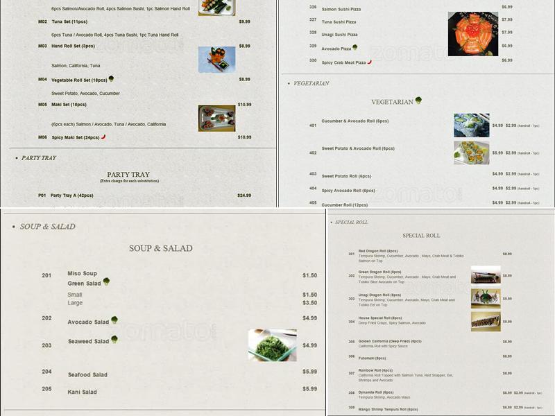 Sushi House Menu