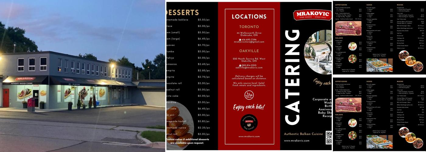 Mrakovic Fine Foods Etobicoke Menu