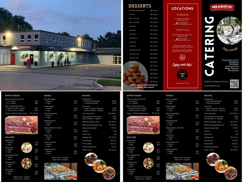 Mrakovic Fine Foods Etobicoke Menu