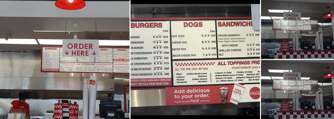 Five Guys Menu