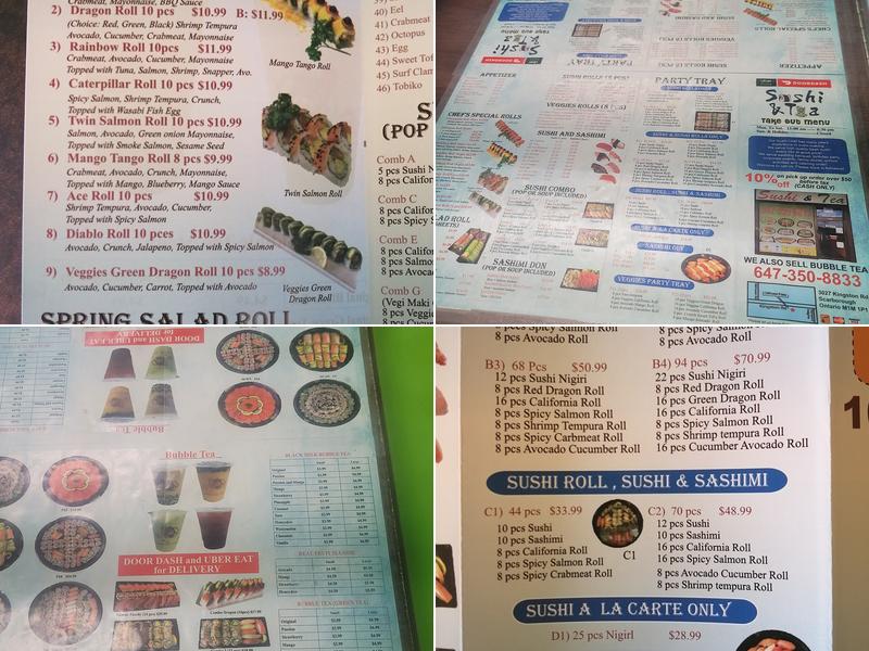 Sushi & Tea Menu