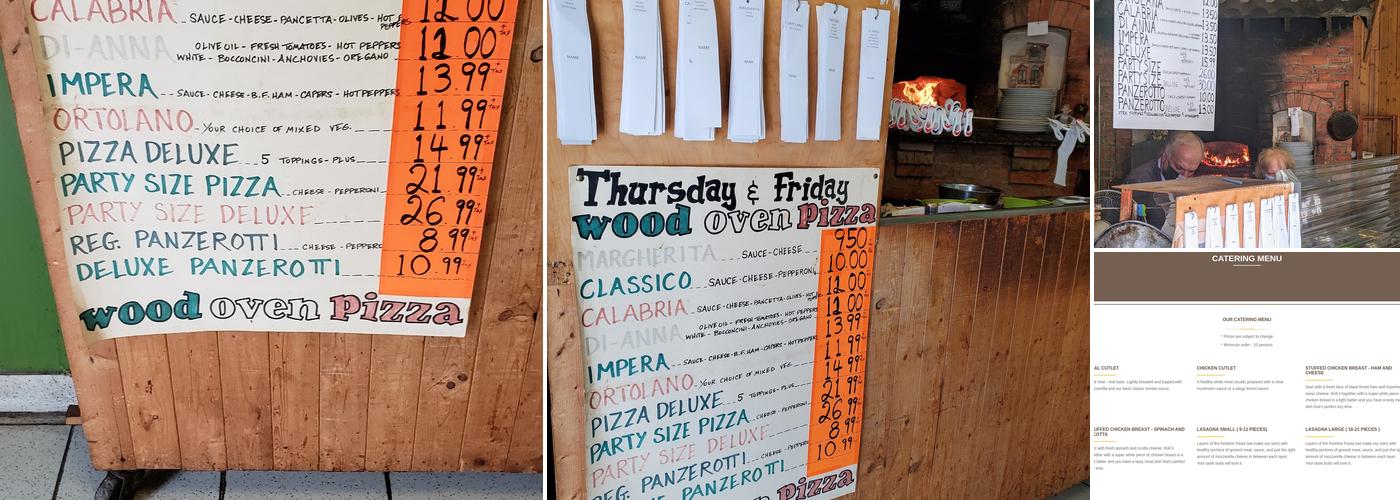 Calabria Bakery Menu