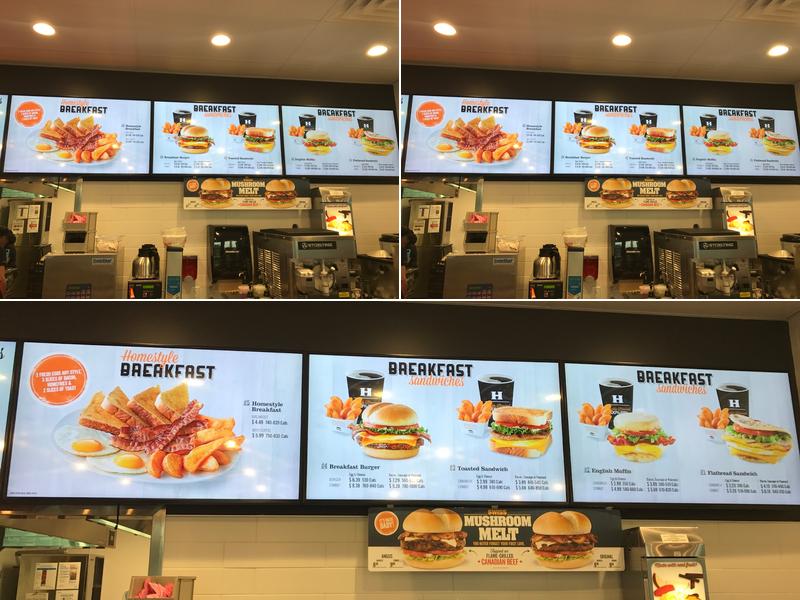 Harvey's Menu