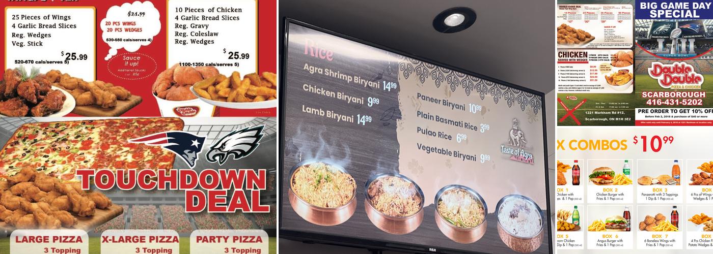 Double Double Pizza & Chicken Menu