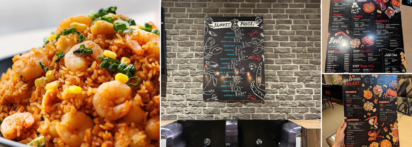 The Captain's Boil Menu