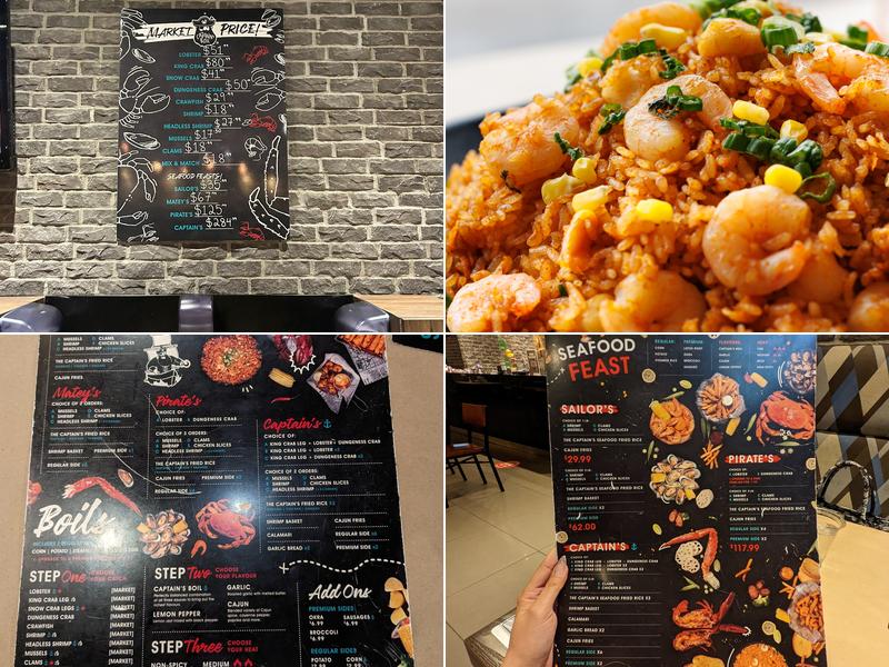 The Captain's Boil Menu