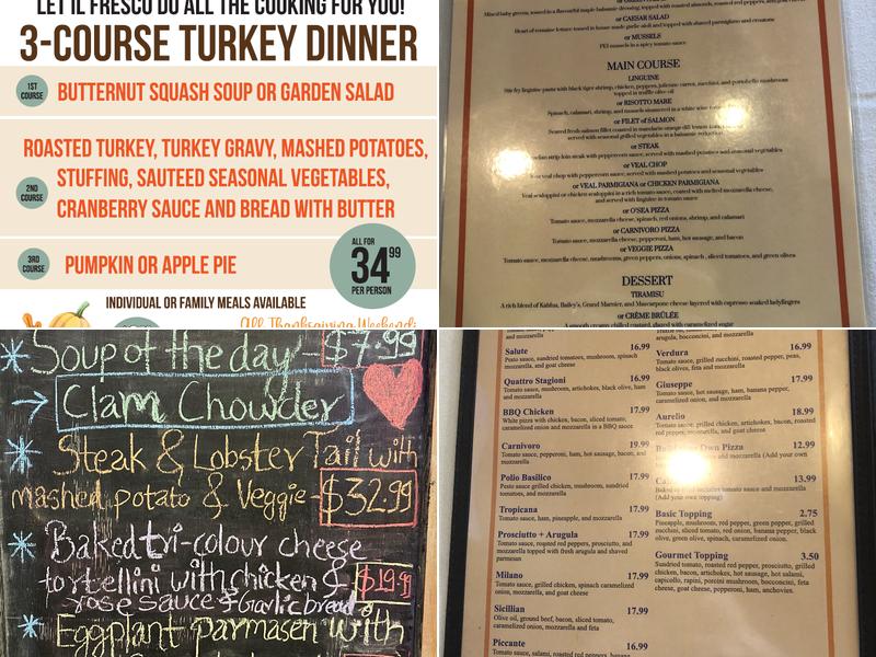 Il Fresco Restaurant Menu