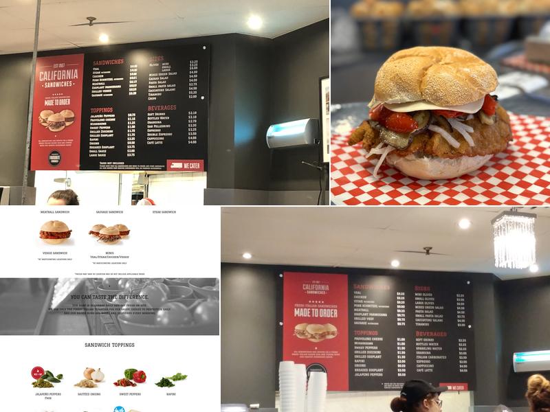 California Sandwiches Menu