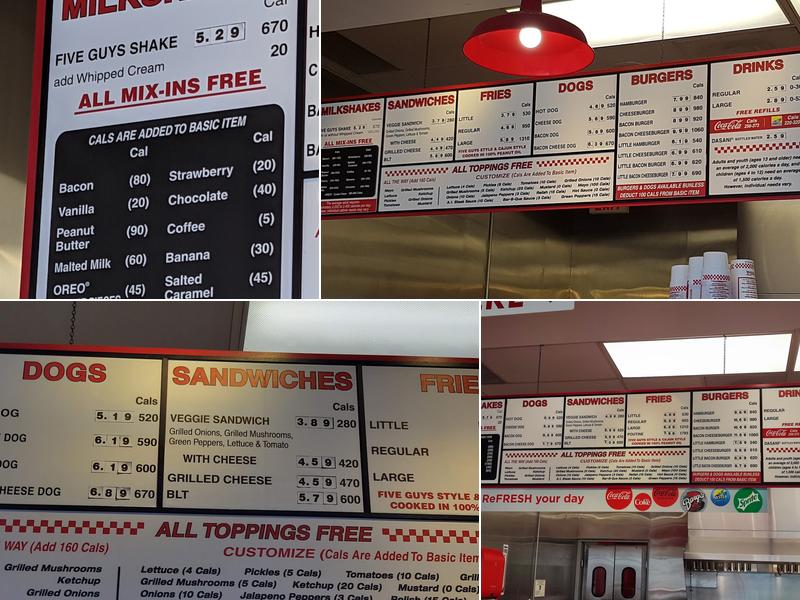 Five Guys Menu