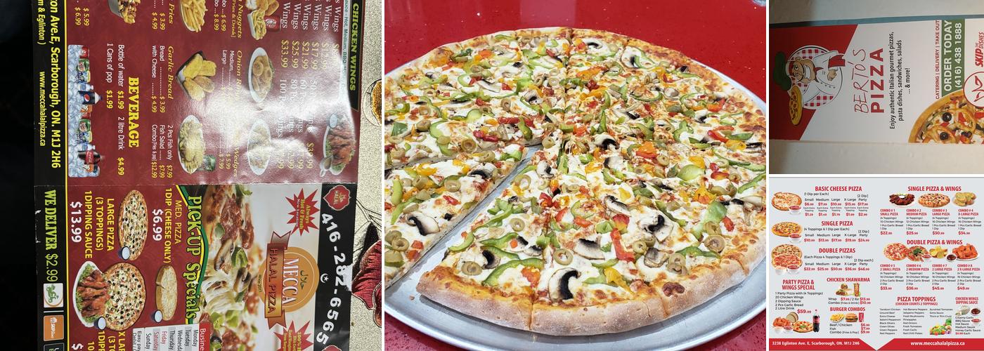 Mecca Halal Pizza Menu