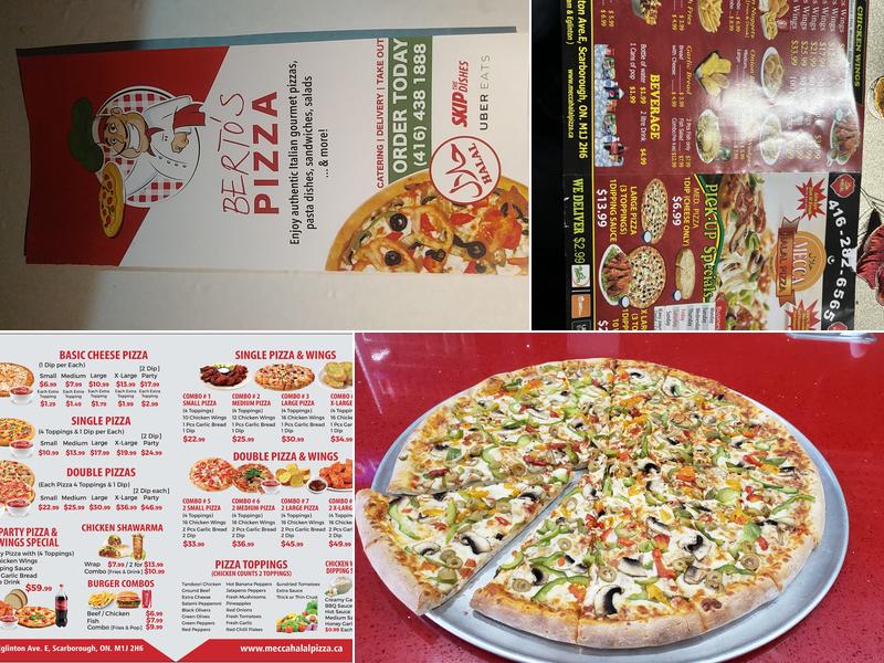 Mecca Halal Pizza Menu