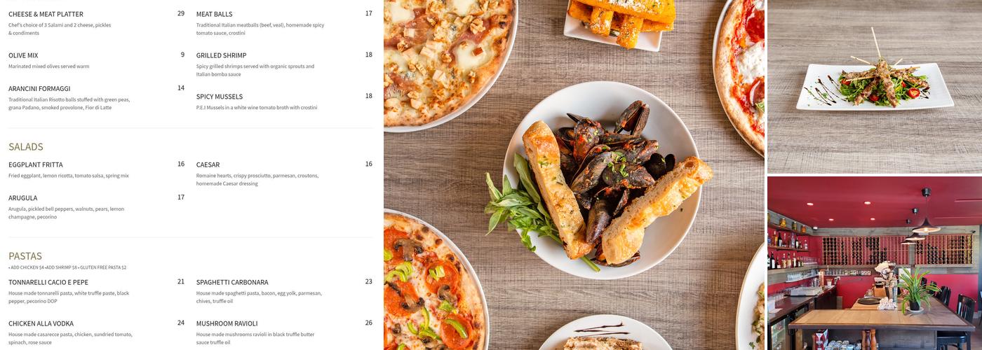 Cellar Door Restaurant Menu