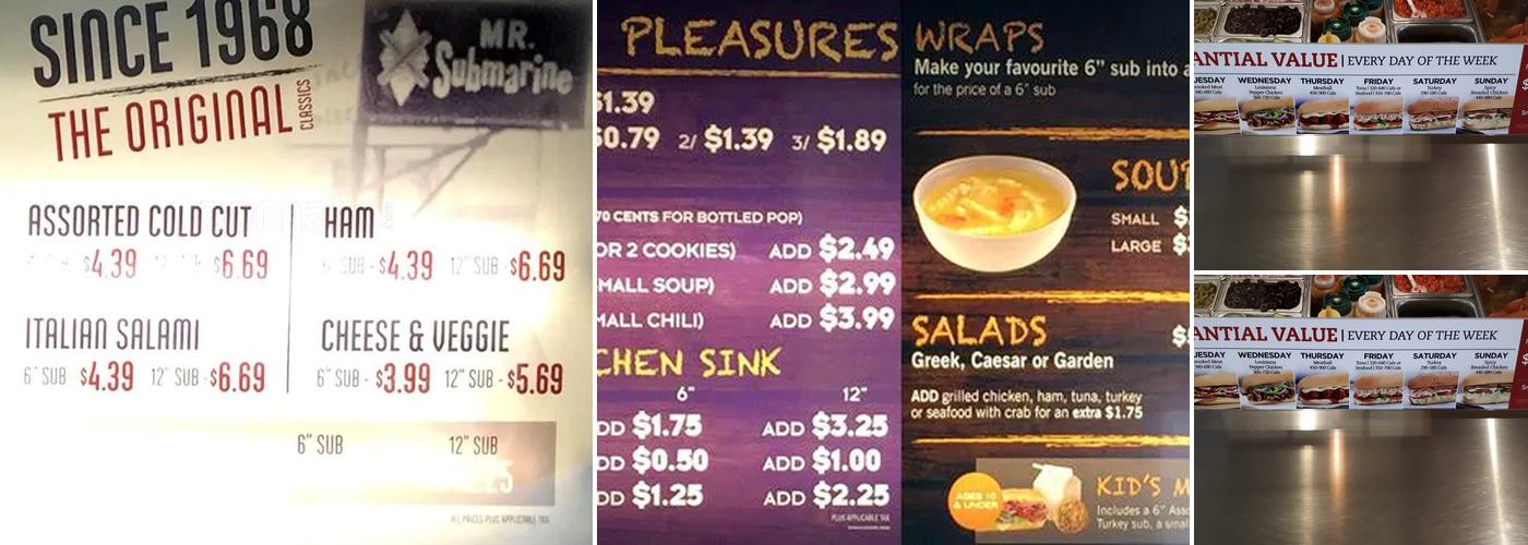 Mr.Sub LLBO Menu