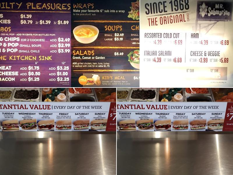 Mr.Sub LLBO Menu