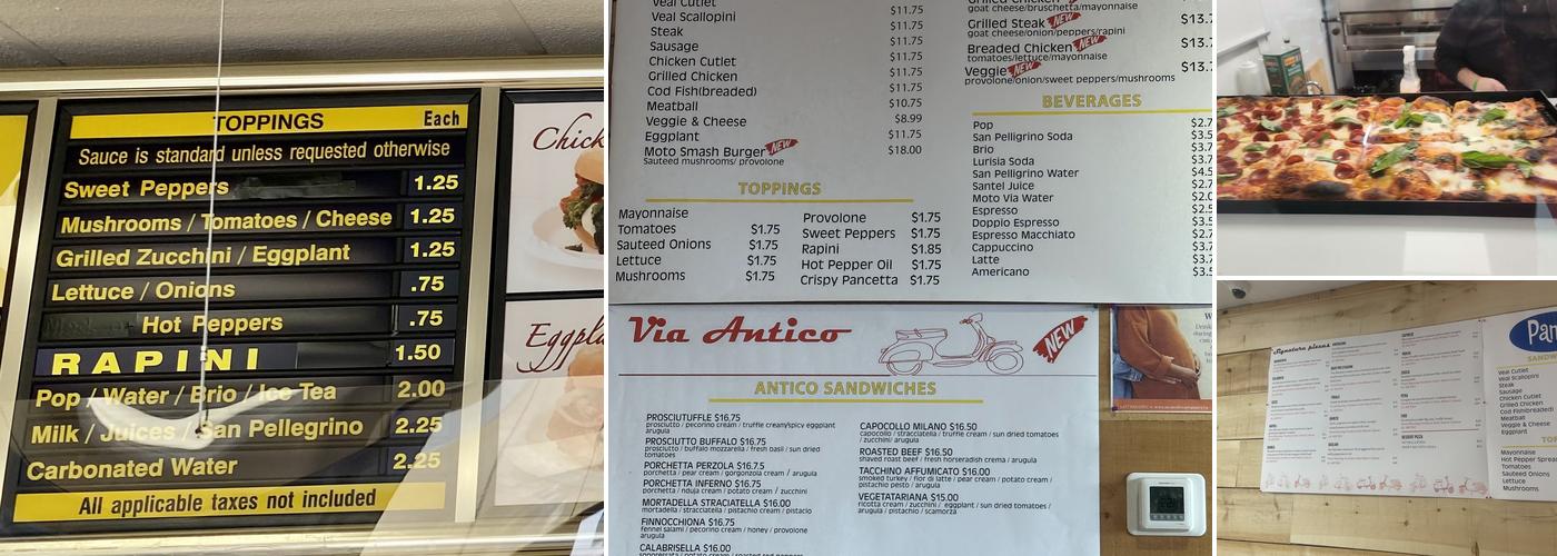 Panini Italian Sandwiches Menu