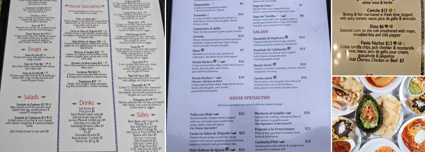 La Mexicana Menu