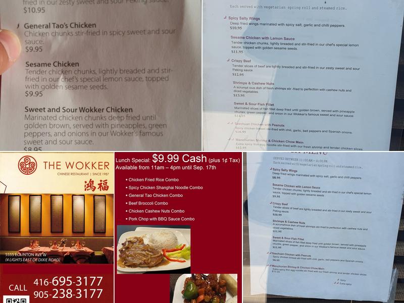 The Wokker Restaurant Menu