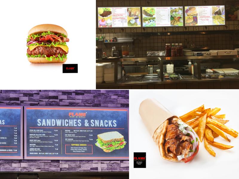 Flame Bar & Grill Menu