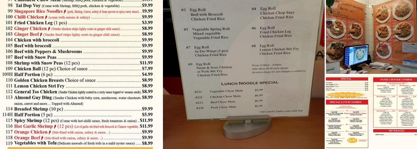 Li's Oriental Kitchen Menu