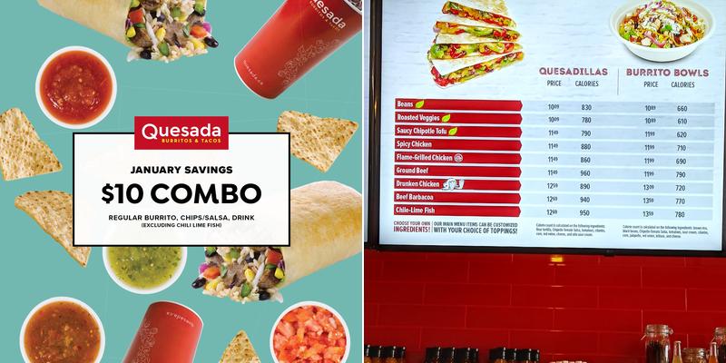 Quesada Burritos & Tacos Menu