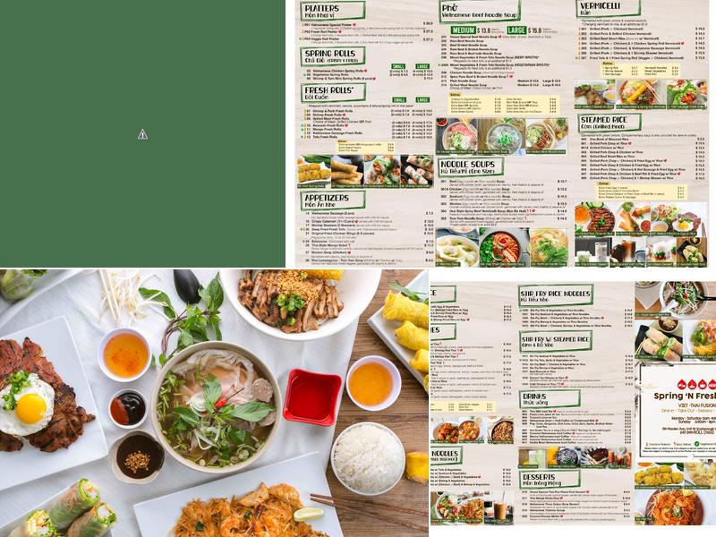 Spring 'N Fresh Rolls Menu