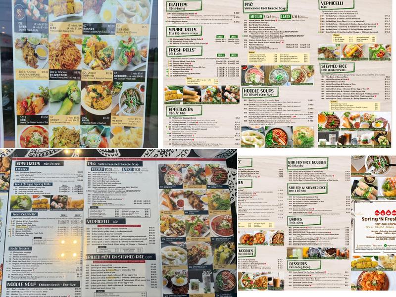 Spring 'N Fresh Rolls Menu