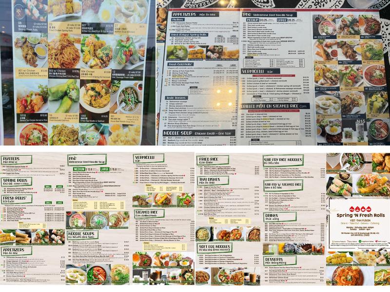 Spring 'N Fresh Rolls Menu