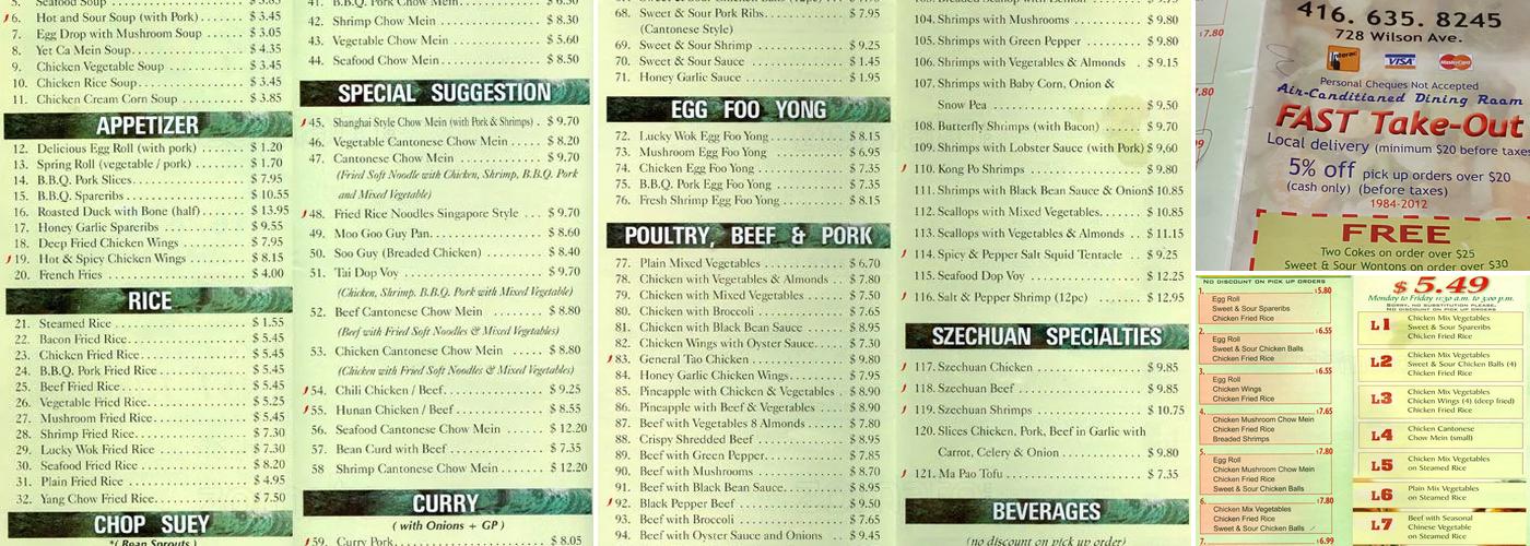 Lucky Wok Restaurants Menu