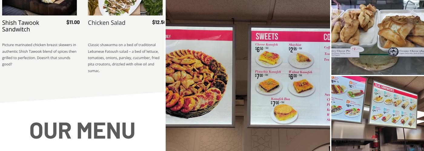 Tilal Bakery Menu