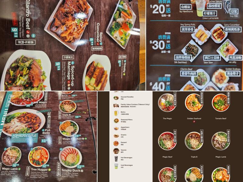 Magic Noodle Menu