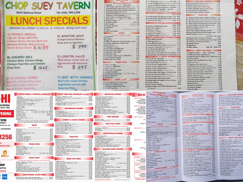 Sea-Hi Famous Chinese Food Menu