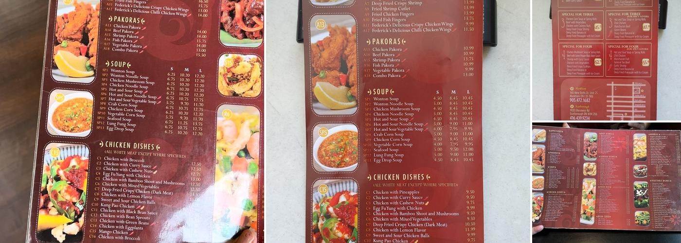 Federick Restaurant Menu