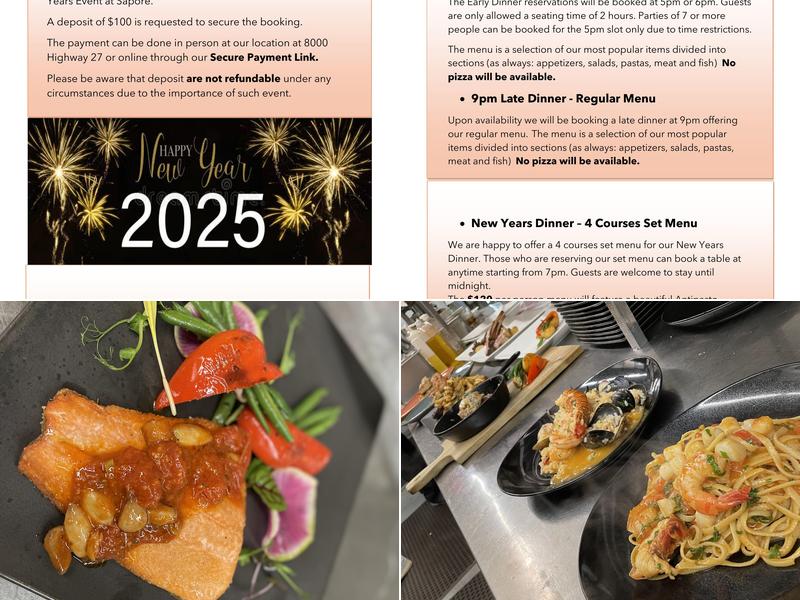 Sapore by Zafferano Menu