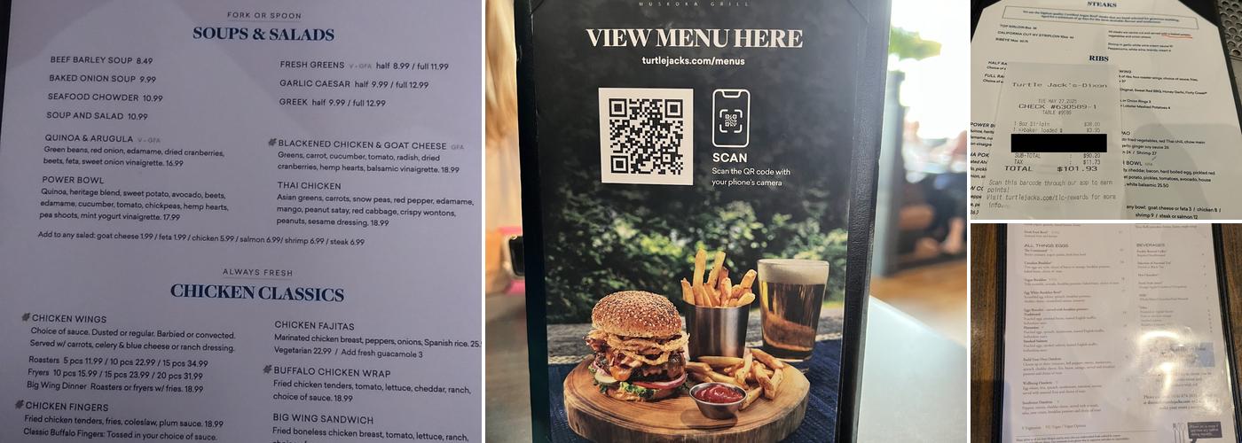 Turtle Jack's Etobicoke Menu