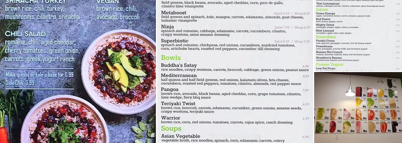 Freshii Menu