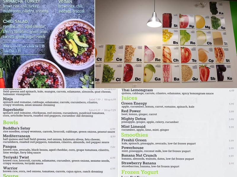 Freshii Menu