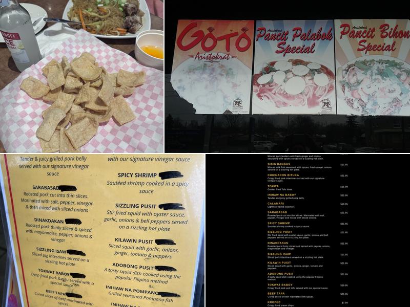 Marcelina's Filipino Cuisine and Karaoke Bar Menu