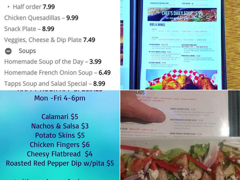 Tapps Restaurant & Bar 🍻 Menu