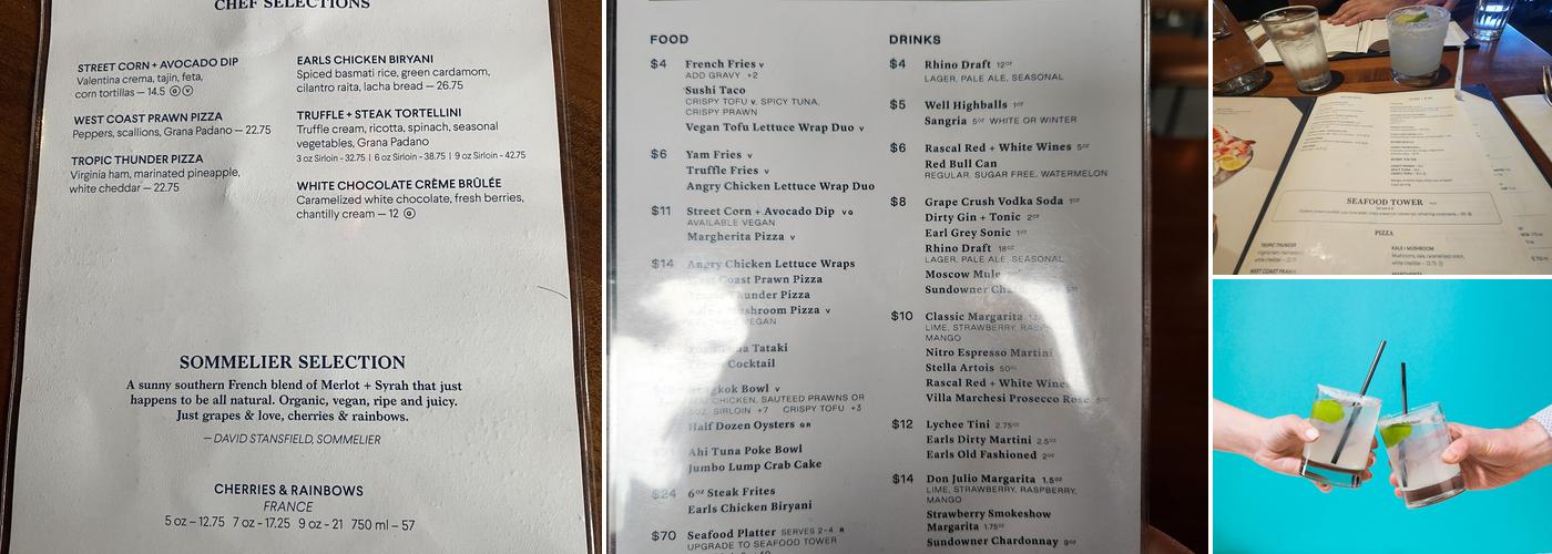 Earls Kitchen + Bar Menu