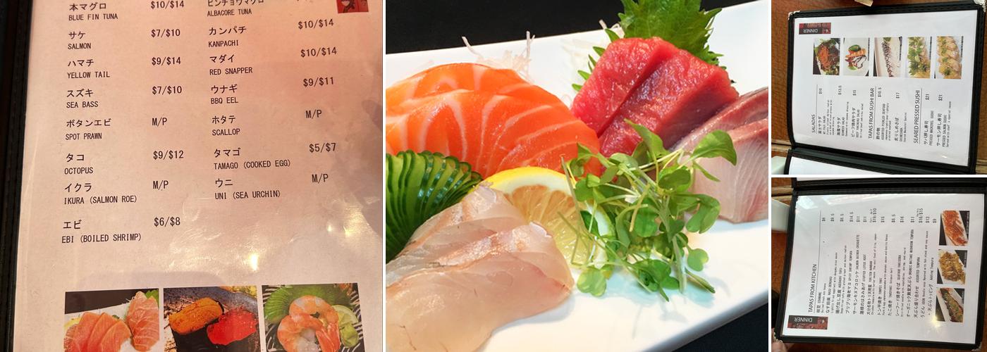 Shinobu Sushi Restaurant Menu